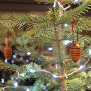 Set Of Pine Cone Christmas Tree Decorations